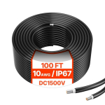 30,48 m p&auml;ikesepaneeli pikenduskaabel, 6 mm&sup2;, must, IP67