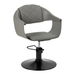 Ergonomi&scaron;ka kirpyklos kėdė Hair System Halo, pilka, hidraulinis auk&scaron;tis 40-50 cm