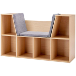 Laste riiul pingikesega, 6 lahtrit, Hall/looduslik, 103 &times; 62 &times; 30 cm