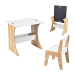 Laste m&ouml;&ouml;blikomplekt Relaxdays, 1 laud ja 1 tool, 60 &times; 56 &times; 50 cm