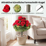 Kunstpelargoonide komplekt, 2 tk, Punane, &Oslash; 57 &times; 33 cm