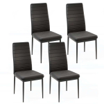 4 s&ouml;&ouml;gitoa tooli komplekt 52,5x43x96,5cm, must v&auml;rv