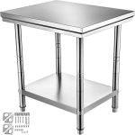 Roostevabast terasest t&ouml;&ouml;laud professionaalsele k&ouml;&ouml;gile 60x76x80 cm, h&otilde;bedane