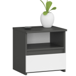 &Ouml;&ouml;kapp AKORD Furniture Factory CL1, 1 sahtel, Hall/valge, 40 &times; 40 &times; 35 cm