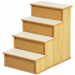 Lemmikloomatrepp, 4 astet, Pruun, 40 &times; 59 &times; 54,2 cm