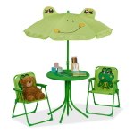 Laste v&auml;lim&ouml;&ouml;bli komplekt Relaxdays, 4-osaline, konnakujundus, roheline
