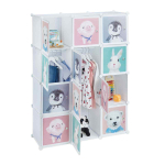 Laste riiul Relaxdays 10039323.0, 8 sektsiooni, 109 &times; 145 &times; 37 cm