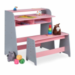 Laste m&ouml;&ouml;blikomplekt Relaxdays, laud ja pink, 90 &times; 88 &times; 48 cm