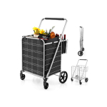 Ostuk&auml;ru 66x64x103cm, musta/h&otilde;bedase v&auml;rvusega