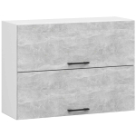 Rippuv k&ouml;&ouml;gikapp OLIWIA W80 G2, kahe uksega, valge ja hall, 80 &times; 58 &times; 30 cm