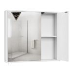 Peegliga vannitoakapp SONGMICS HOME, Reguleeritavad riiulid, Valge, 15 &times; 60 &times; 55 cm