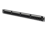 Patch panel Digitus DN-91524U, 24 RJ45-porti, Must, 48,2 &times; 4,4 &times; 10,9 cm