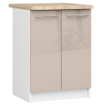 P&otilde;randale paigaldatav k&ouml;&ouml;gikapp OLIWIA S60 2D, 2 ust, valge/bež, 60 &times; 85 &times; 46 cm