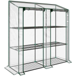 Minikasvuhoone, 3 tasandit, 6 riiulit, 143 &times; 46 &times; 141/151 cm