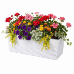 R&otilde;dukast Relaxdays 10053086_8652, 40 l, ilma piirdehoidikuteta, Valge/Must, 50 &times; 19 &times; 19 cm