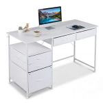 Arvutilaud, 5 sahtlit, Valge, 120 &times; 50 &times; 77 cm