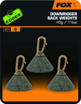 Raskused Fox Edges Downrigger Back Weights, 43 g 1 1, 5 oz, 3 tk