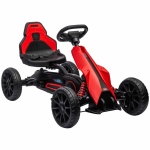 Laste auto Homcom 100x58x58,5cm, musta/punast v&auml;rvi