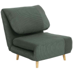 Tugitool-voodi Homcom 82x89x83cm, tume roheline/heledalt pruun v&auml;rv