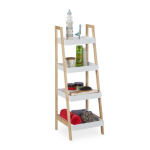 Vannitoa riiul 4 riiuliga 98,5x34,5x36cm, helepruun/valge