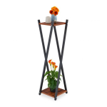 Lillealus 2 riiuliga 99x29x29cm., must/tumepruun