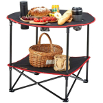 Kokkupandav matkalaud, 28,3"x24", Oxfordi kangas ja teras, kompaktne kotiga