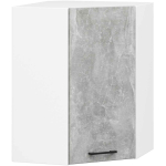 Nurgaga riputatav k&ouml;&ouml;gikapp OLIWIA W 60/60 H720, 1 uks, 2 riiulit, valge/hall, 60 &times; 72 &times; 30 cm