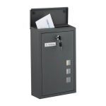 Seinale kinnitatav postkast Relaxdays 10051231_139, 4 v&otilde;tit, 25 &times; 40 &times; 11,5 cm