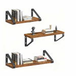 Riputatavad seinariiulid Relaxdays, 3-osaline komplekt, 30 &times; 11 &times; 12 cm, 35 &times; 11 &times; 12 cm, 40 &times; 11 &times; 12 cm