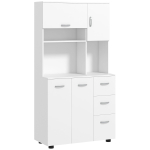 K&ouml;&ouml;gikapp Homcom 89x39,5x168 cm, valge v&auml;rv