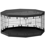 Koera aed PawHut 159x159x76cm, musta v&auml;rvi
