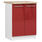 K&ouml;&ouml;gikapp OLIWIA S60, 2 ust, valge/punane, 60 &times; 85 &times; 46 cm