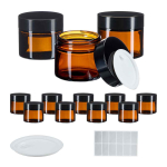 Kosmeetikapurgid Relaxdays, 12 tk, 60 ml, pruun/must