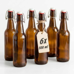 Klaaspudelid Relaxdays, 6 tk, &Oslash; 7 &times; 27 cm