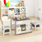 Laste laua ja toolide komplekt, 1 laud ja 2 tooli, 61,5 &times; 61,5 &times; 48 cm