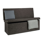 Panipaik seljatoega 73x114x38cm., tumepruun
