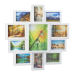 11 fotost koosnev kollaaž 61,5x61,5x2 cm, valge