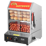 Elektriline hot dogi auruti, 27 L, 2-astmeline, roostevabast terasest, temperatuuri reguleerimise ja l&uuml;kanduksega