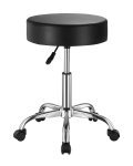 Ratastega tool, 450 kg, reguleeritav, must kunstnahk