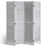 Vevor puidust ruumijagaja, 4 paneeli, helehall, 170 cm k&otilde;rge