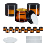 Kosmeetikapurgid Relaxdays, 16 tk, 60 ml, pruun/must