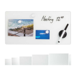 Klaasist magnettahvel Relaxdays, 20 &times; 40 cm