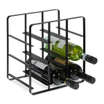 Veiniriiul Relaxdays, 9 pudelile, Must, 27,5 &times; 30,5 &times; 20 cm