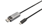 Adapterkaabel Digitus DB-300334-020-S, USB-C&ndash;DisplayPort, Must