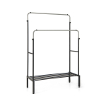 Riidepuu 108x50x125cm, musta/h&otilde;bedast v&auml;rvi