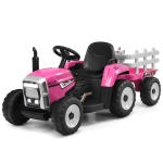 Laste elektriline traktor 35x51x153cm, musta/roosa v&auml;rvi