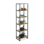 Elutoa riiul 180x50x35cm., helepruun/must