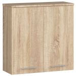 Riputatav vannitoakapp FIN 2D, 2 ust, pruun, 60 &times; 60 &times; 22,5 cm