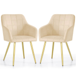 S&ouml;&ouml;gitoa toolide komplekt LUXANO, 2 tk, beež/kuldne, 54 &times; 82 &times; 58 cm