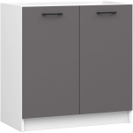 K&ouml;&ouml;gikapp OLIWIA S80ZL, 2 hinged ust, valge/hall, 80 &times; 82 &times; 46 cm